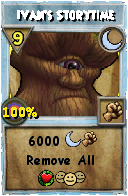 Wizard101 Moon spell card: Ivan's Storytime, Spell ID 5154