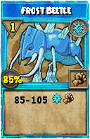 Wizard101 Ice spell card: Frost Beetle, Spell ID 5169