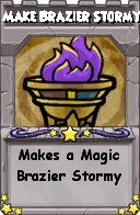 Wizard101 School 16 spell card: Make Brazier Stormy, Spell ID 5180
