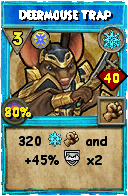 Wizard101 Ice spell card: Deermouse Trap, Spell ID 5183