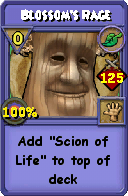 Wizard101 Life spell card: Blossom's Rage, Spell ID 5185