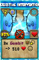 Wizard101 Ice spell card: Celestial Intervention, Spell ID 5187