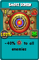 Wizard101 Fire spell card: Smoke Screen, Spell ID 5192