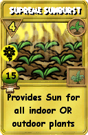 Wizard101 Gardening spell card: Supreme Sunburst, Spell ID 5196