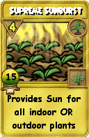 Wizard101 Gardening spell card: Supreme Sunburst, Spell ID 5198