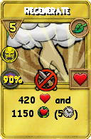 Wizard101 Life spell card: Regenerate, Spell ID 5199