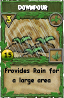 Wizard101 Gardening spell card: Downpour, Spell ID 5207
