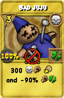 Wizard101 Death spell card: Bad Juju, Spell ID 5227