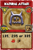 Wizard101 Fire spell card: Natural Attack, Spell ID 5239