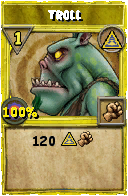 Wizard101 Myth spell card: Troll, Spell ID 5248
