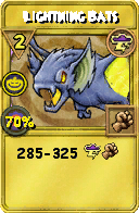 Wizard101 Storm spell card: Lightning Bats, Spell ID 5251
