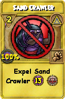 Wizard101 Myth spell card: Sand Crawler, Spell ID 5254