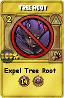 Wizard101 Myth spell card: Tree Root, Spell ID 5281