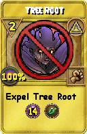 Wizard101 Myth spell card: Tree Root, Spell ID 5285