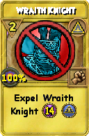 Wizard101 Myth spell card: Wraith Knight, Spell ID 5288