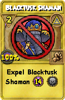 Wizard101 Myth spell card: Blacktusk Shaman, Spell ID 5290