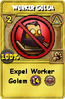 Wizard101 Myth spell card: Worker Golem, Spell ID 5291