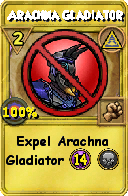 Wizard101 Myth spell card: Arachna Gladiator, Spell ID 5296