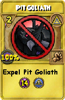 Wizard101 Myth spell card: Pit Goliath, Spell ID 5297