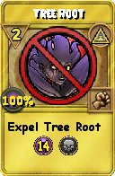 Wizard101 Myth spell card: Tree Root, Spell ID 5307