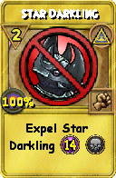 Wizard101 Myth spell card: Star Darkling, Spell ID 5309