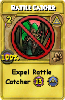 Wizard101 Myth spell card: Rattle Catcher, Spell ID 5316