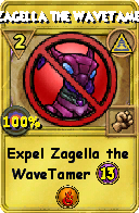 Wizard101 Myth spell card: Zagella the WaveTamer, Spell ID 5321