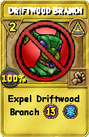 Wizard101 Myth spell card: Driftwood Branch, Spell ID 5325