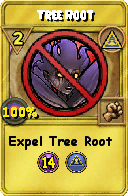 Wizard101 Myth spell card: Tree Root, Spell ID 5326