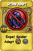 Wizard101 Myth spell card: Spider Adept, Spell ID 5328