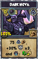 Wizard101 Shadow spell card: Dark Nova, Spell ID 5332