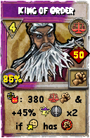 Wizard101 Balance spell card: King of Order, Spell ID 5336