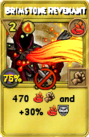 Wizard101 Fire spell card: Brimstone Revenant, Spell ID 5338