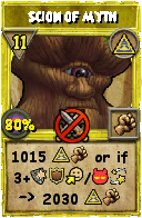 Wizard101 Myth spell card: Scion of Myth, Spell ID 5345