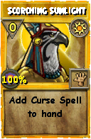 Wizard101 Sun spell card: Scorching Sunlight, Spell ID 5355