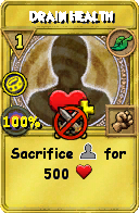Wizard101 Life spell card: Drain Health, Spell ID 5360