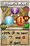 Wizard101 Balance spell card: Elemental Blade, Spell ID 5363