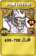 Wizard101 Myth spell card: Stone Colossus, Spell ID 5364