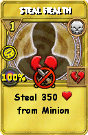 Wizard101 Death spell card: Steal Health, Spell ID 5376