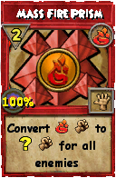 Wizard101 Fire spell card: Mass Fire Prism, Spell ID 5378