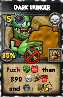 Wizard101 Death spell card: Dark Hunger, Spell ID 5381