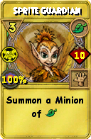 Wizard101 Life spell card: Sprite Guardian, Spell ID 5383