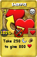 Wizard101 Death spell card: Sacrifice, Spell ID 5394