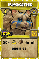 Wizard101 Myth spell card: Humongofrog, Spell ID 5410