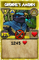 Wizard101 Myth spell card: Grendel's Amends, Spell ID 5419
