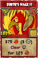 Wizard101 Fire spell card: Surtr's Rage II, Spell ID 5446