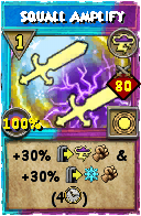 Wizard101 Storm spell card: Squall Amplify, Spell ID 5455