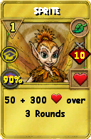 Wizard101 Life spell card: Sprite, Spell ID 5456