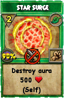 Wizard101 Life spell card: Star Surge, Spell ID 5472