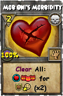 Wizard101 Death spell card: Mob Oni's Morbidity, Spell ID 5475